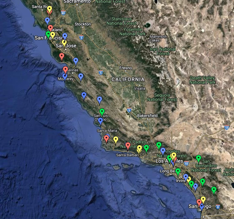 21 Spanish Missions P48Designs Drivers Club Map