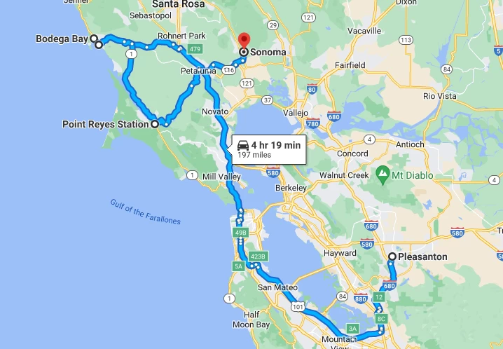 Sonoma Sunset P48Design Drivers Club Map